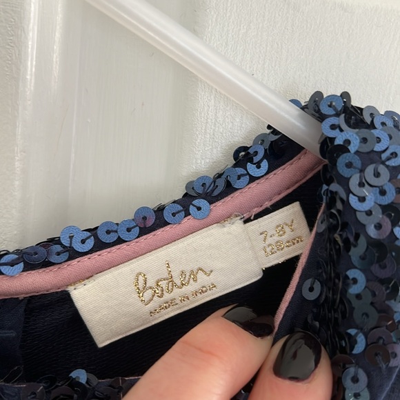 Boden sparkle navy blue romper with navy blue tights from crewcuts - Picture 2 of 5